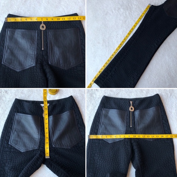 Edun High Waist Flare Leg Pant with Croc Texture - Picture 8 of 8